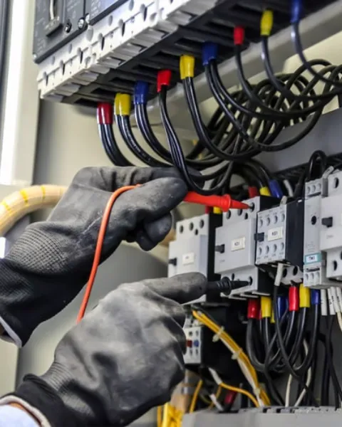 Prise de mesure sur tableau électrique